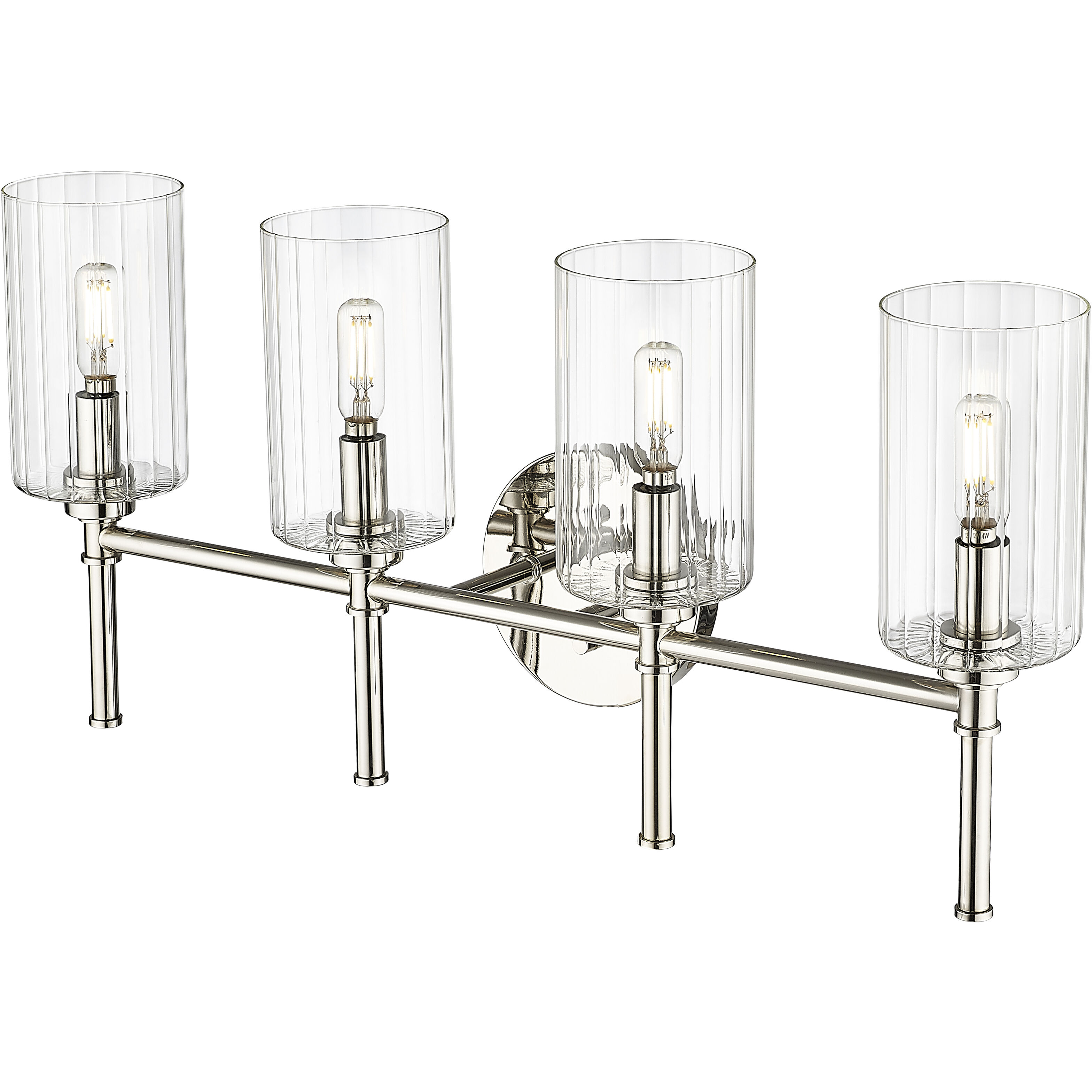 Chastine 4 Light 25.5 inch Polished Nickel Bathroom Vanity Light Wall Light